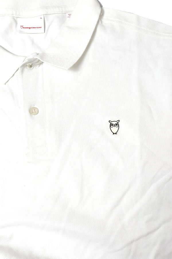 Solid Collared T-Shirt - White - Image 2