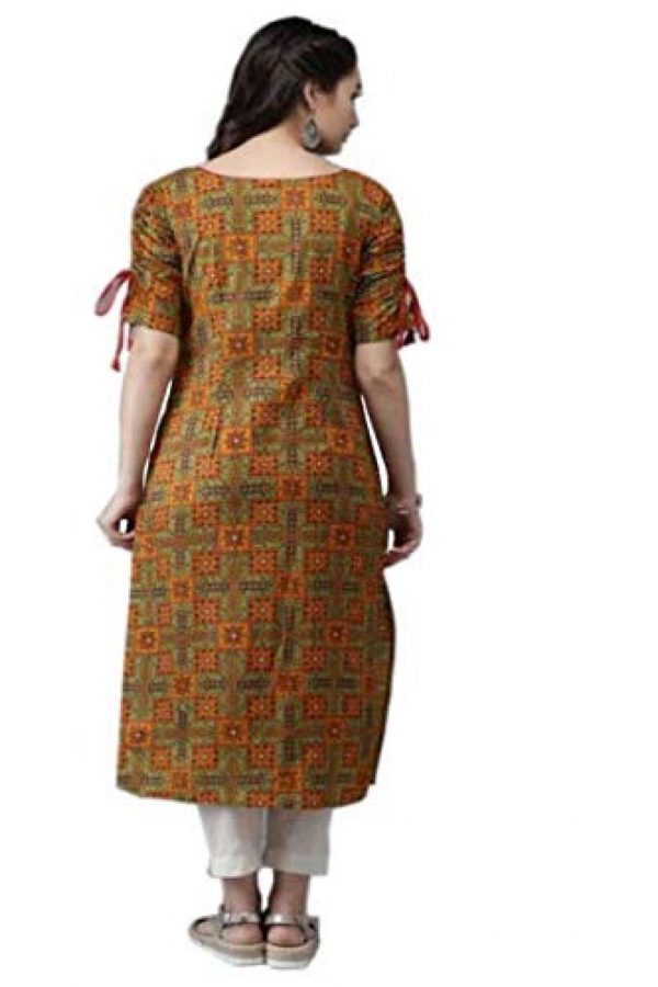 Elegant Printed Kurti with White Pant - Image 4