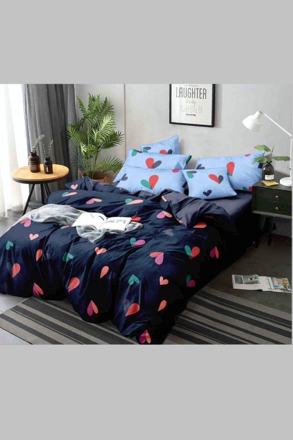 Printed Cotton Double Bedsheet with 2 Pillow Cases