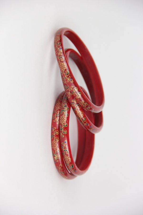 Red Printed Glass Kada - Image 2