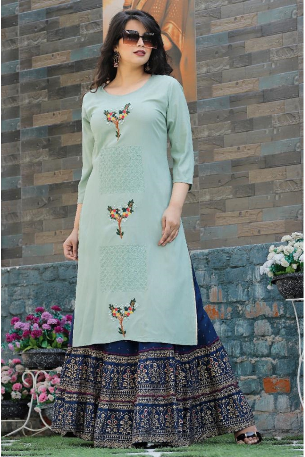 Buy Green Skirts  Ghagras for Women by Jaipur Kurti Online  Ajiocom