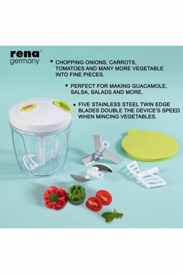 3 in 1 Vegetable Chopper/Slicer/Cutter - Manual/Handy Jumbo Chopper for Kitchen and Household - Image 3