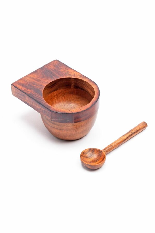 Multipurpose Bowl - Wooden Bowl and Spoon Set - Serving Dips / Sauces / Chutneys - Wooden Bowl Set - Image 5