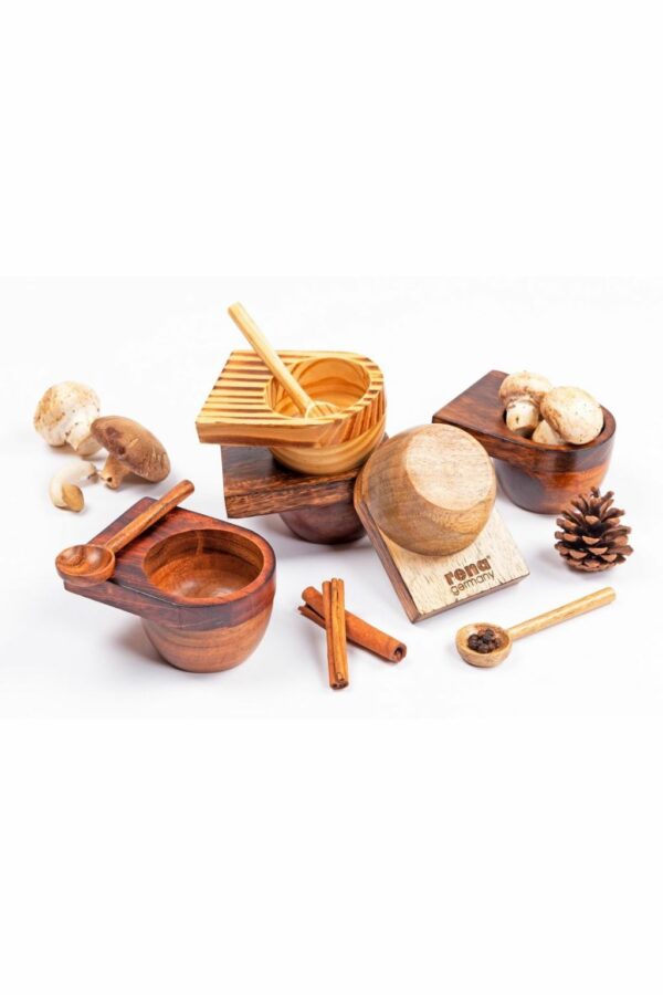 Multipurpose Bowl - Wooden Bowl and Spoon Set - Serving Dips / Sauces / Chutneys - Wooden Bowl Set - Image 7