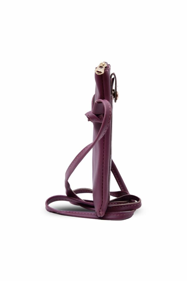 Simple Wine Sling Bag cum Mobile Pouch (2 in 1) - Image 3