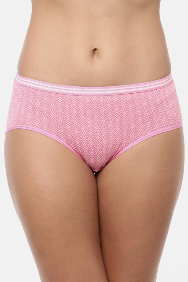 Hipster Panties - Outer Elastic - Cotton Panties For Women - Pack of 3 (Random Colours & Prints) - Image 4