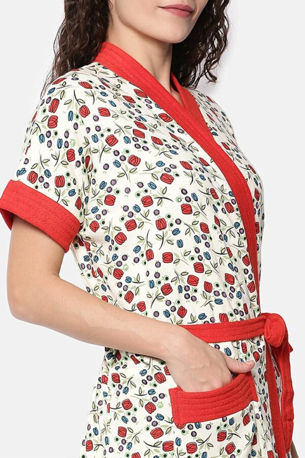 Printed Bathrobe for Women - Bathrobe Towel - Bath Gown - Image 4