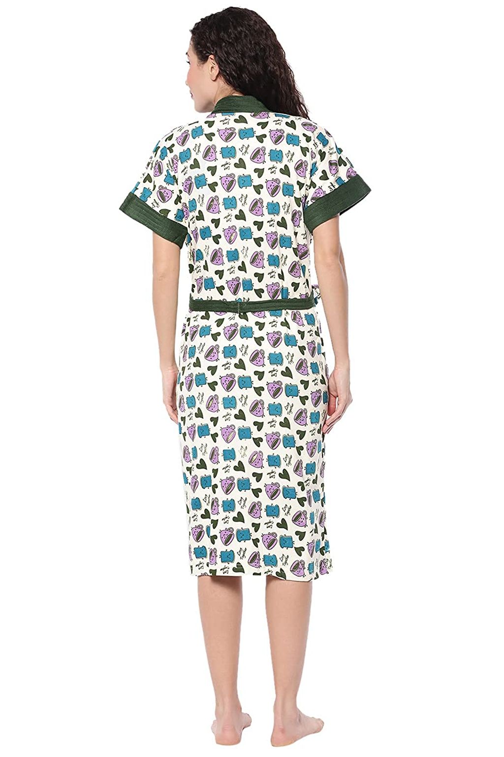 Mehendi Printed Bathrobe for Women - Bathrobe Towel - Bath Gown - Image 5