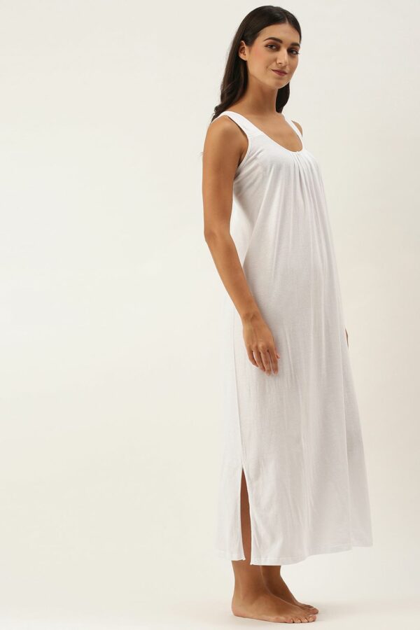 Long Cotton Camisole For Women - Camisole Nighty for Women - Nighty Slip - Image 3