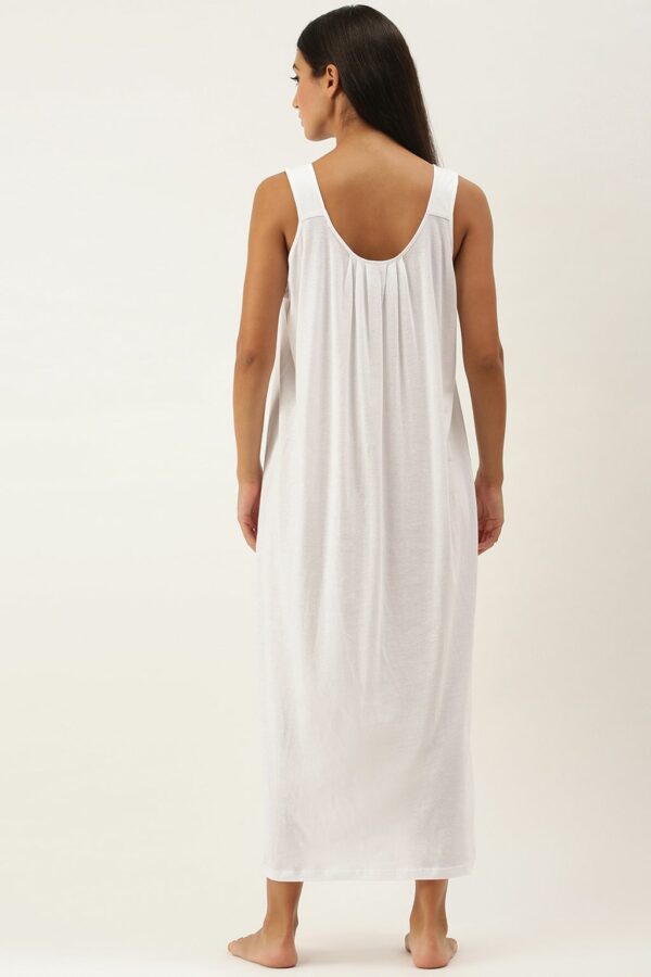 Long Cotton Camisole For Women - Camisole Nighty for Women - Nighty Slip - Image 4