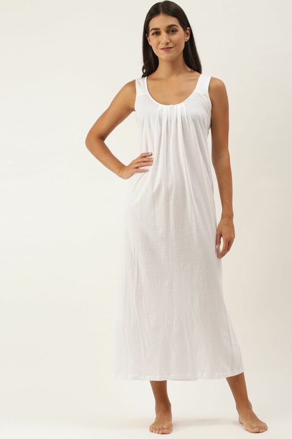 Long Cotton Camisole For Women - Camisole Nighty for Women - Nighty Slip - Image 5