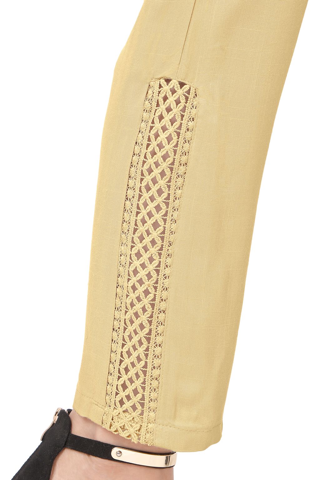 Inaaya Fashion - Cotton cigarette pants with lace bottom | Facebook
