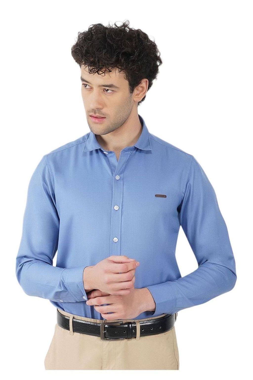 Denim Blue Color Shirt Blouse | Ritz Fashion Trendz
