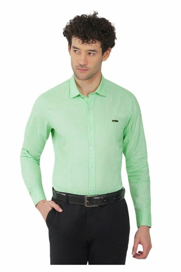 Light Green Men's Formal Slim Fit Shirt