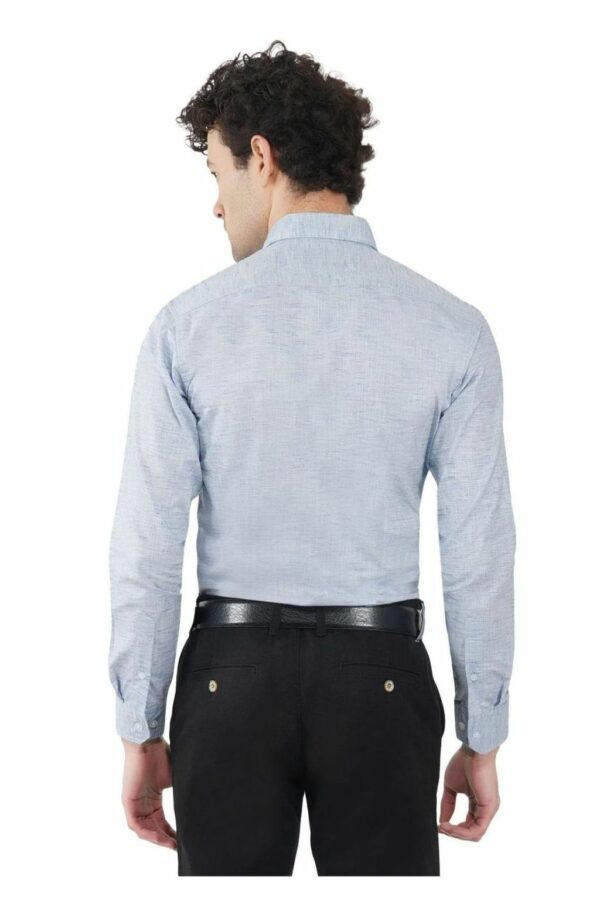 Light Blue Cambrey Men's Formal Slim Fit Shirt - Image 6