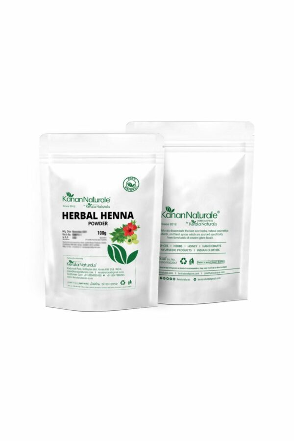 Kerala Naturals Herbal Henna Powder - 100 gms - Image 2