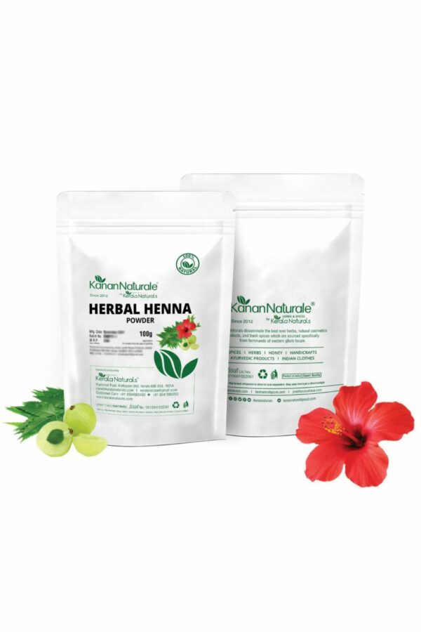 Kerala Naturals Herbal Henna Powder - 100 gms - Image 3