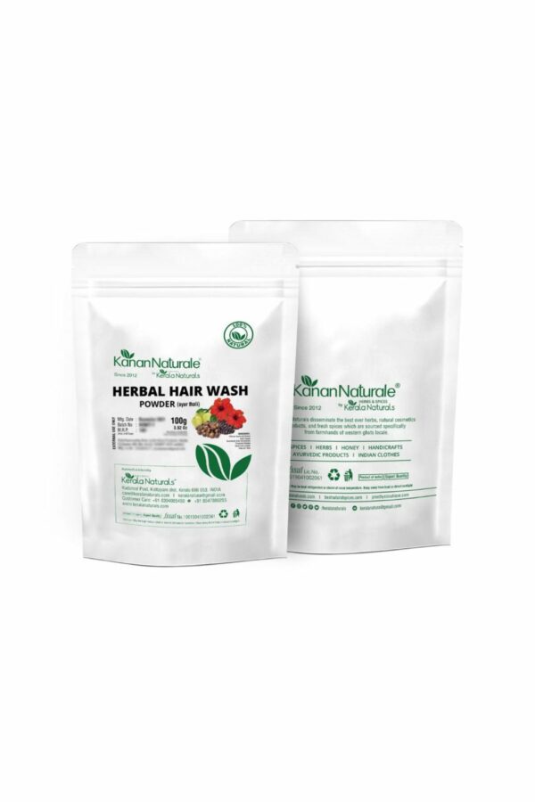 Kerala Naturals Ayur Thali - Herbal Hair Wash Powder - 100 gms - Image 2