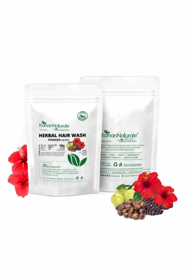 Kerala Naturals Ayur Thali - Herbal Hair Wash Powder - 100 gms - Image 3