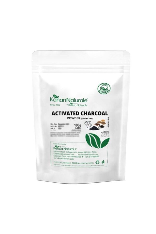 Kerala Naturals Activated Charcoal from Rice Husk - Dental Cleaning - 100 gms