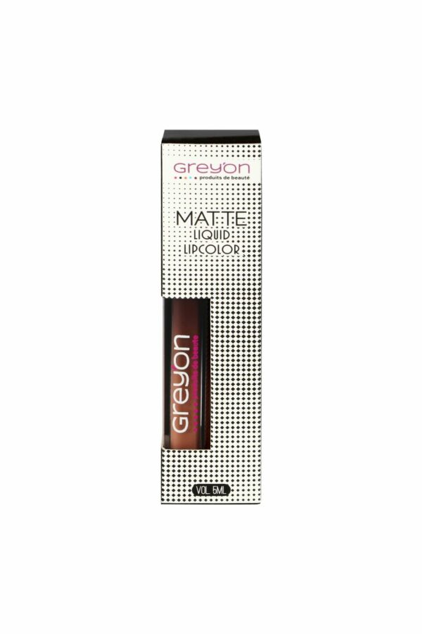 Greyon Premium Matte Liquid Lipstick Faded Brown - Image 6