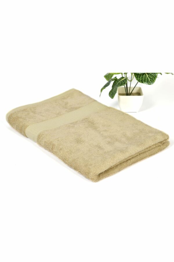 Mynte Beige Bath Towel Antibacterial, Supersoft & Superabsorbent Premium Bamboo (550 GSM) Set Of 1