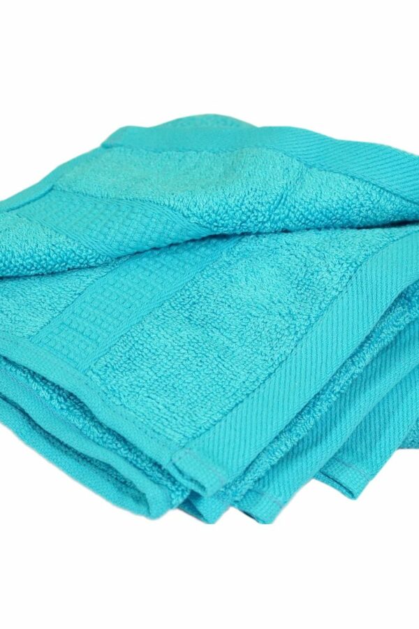 Mynte Cyan Face Towel Antibacterial, Supersoft & Superabsorbent Premium Bamboo (550 GSM) Set Of 2 - Image 3