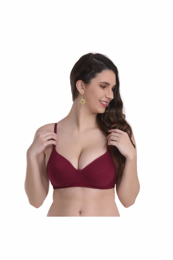 Mynte Green/Blue/Maroon Bra Combo Rich Cotton Lightly Padded Non-Wired Full Cup Regular Bra (Pack of 3) - Image 6