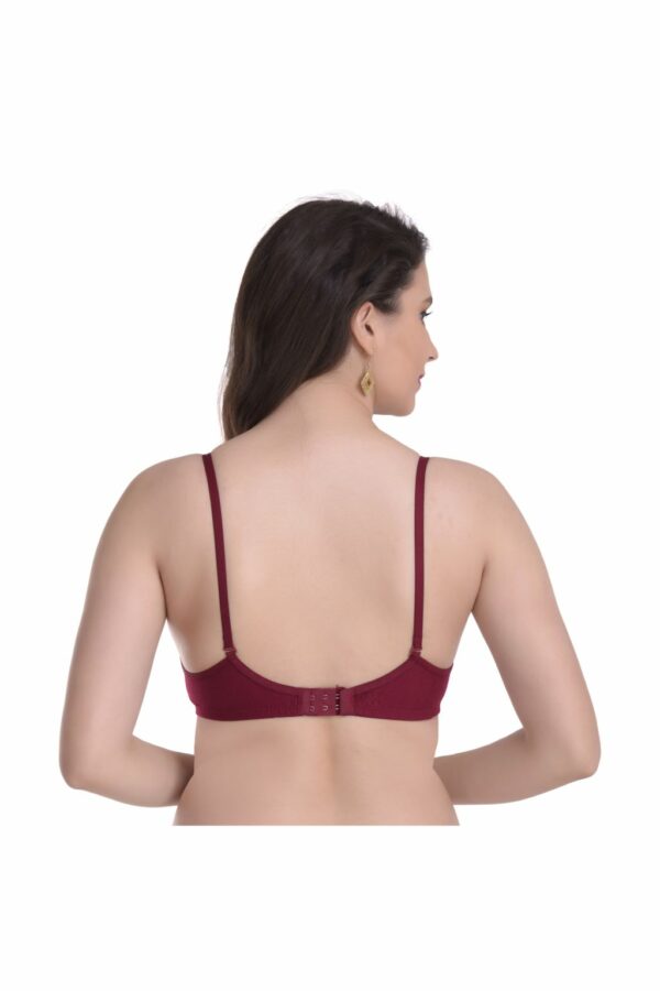 Mynte Green/Blue/Maroon Bra Combo Rich Cotton Lightly Padded Non-Wired Full Cup Regular Bra (Pack of 3) - Image 7