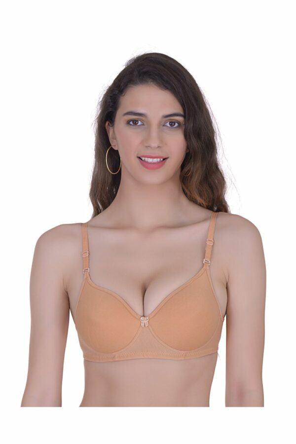 Mynte Green/Maroon/Beige Bra Combo Rich Cotton Lightly Padded Non-Wired Full Cup Regular Bra (Pack of 3) - Image 2