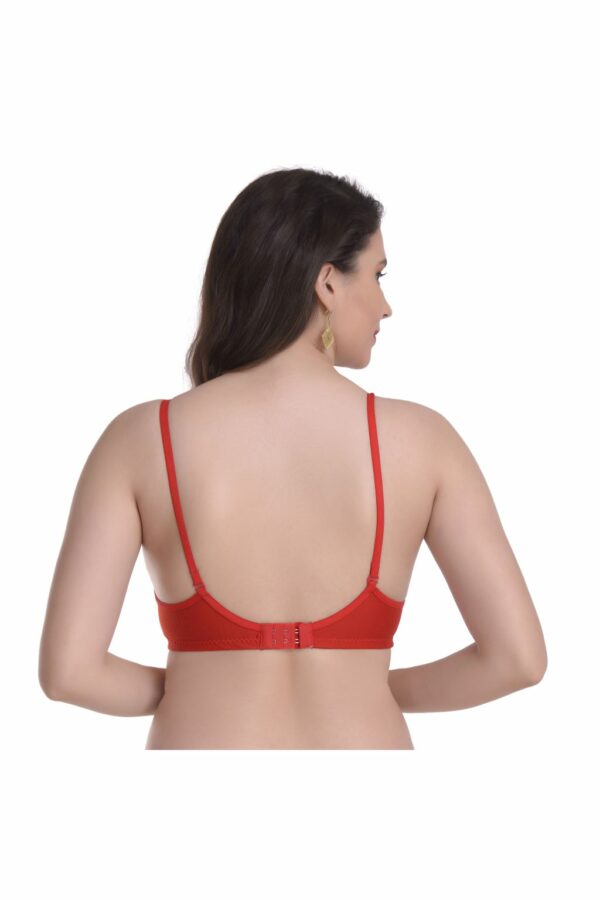 Mynte Green/Red/Maroon Bra Combo Rich Cotton Lightly Padded Non-Wired Full Cup Regular Bra (Pack of 3) - Image 3