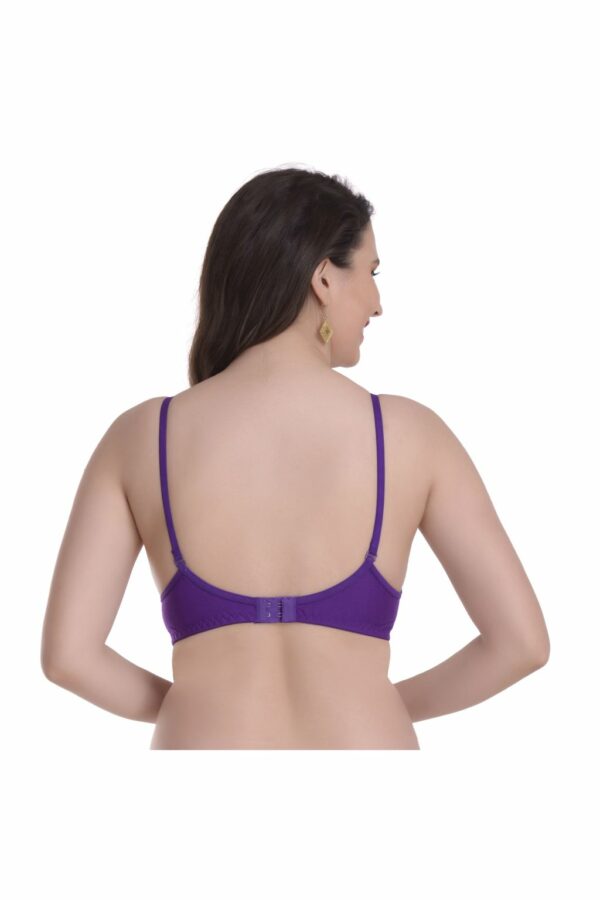 Mynte Green/Purple/Maroon Bra Combo Rich Cotton Lightly Padded Non-Wired Full Cup Regular Bra (Pack of 3) - Image 3