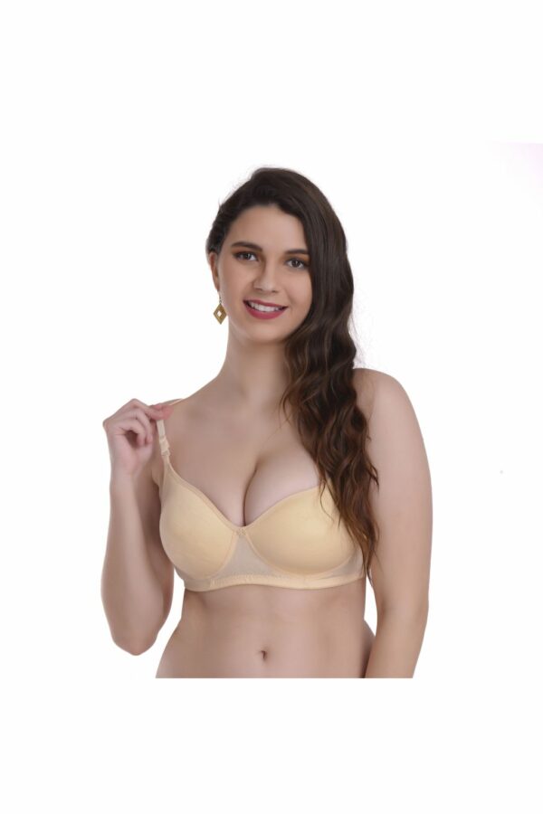 Mynte Green/Yellow/Blue Bra Combo Rich Cotton Lightly Padded Non-Wired Full Cup Regular Bra (Pack of 3) - Image 2