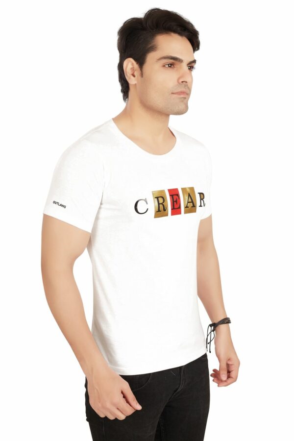 Men's Regular Fit T-Shirt White - Image 3