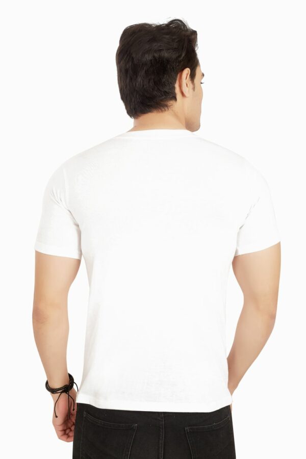 Men's Regular Fit T-Shirt White - Image 4