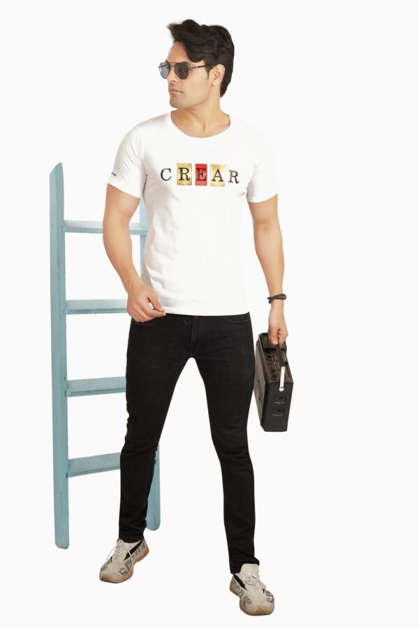 Men's Regular Fit T-Shirt White - Image 5