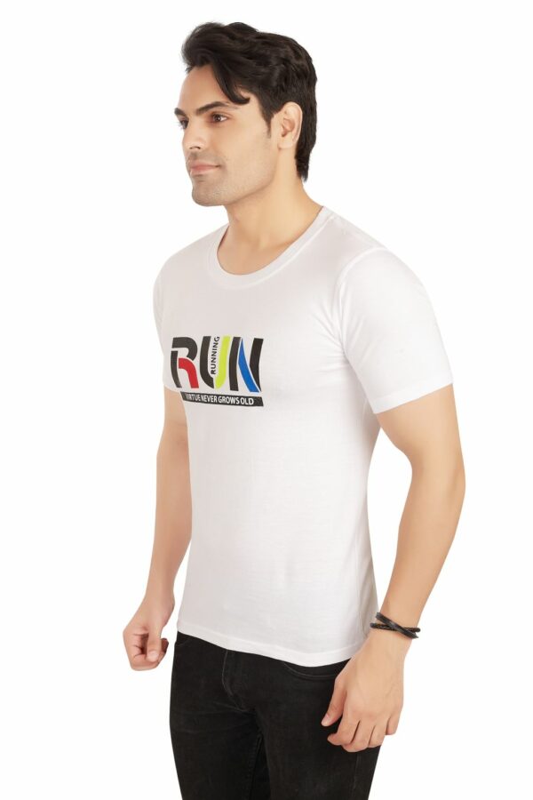 White Colored Men's Cotton Jersey - Image 2