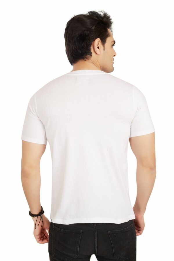 White Colored Men's Cotton Jersey - Image 4