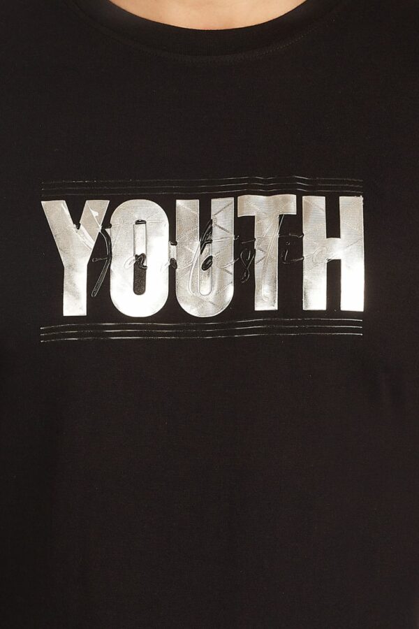 YOUTH Cotton T-Shirt for Men Black - Image 6