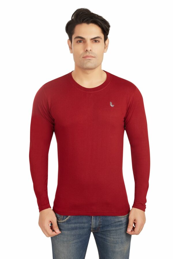 Maroon Men's T-Shirt Full Sleeves