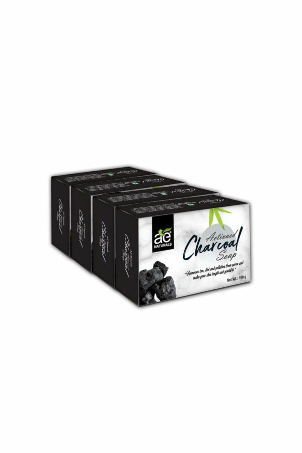 AE Naturals Activated Charcoal soap pack of 4