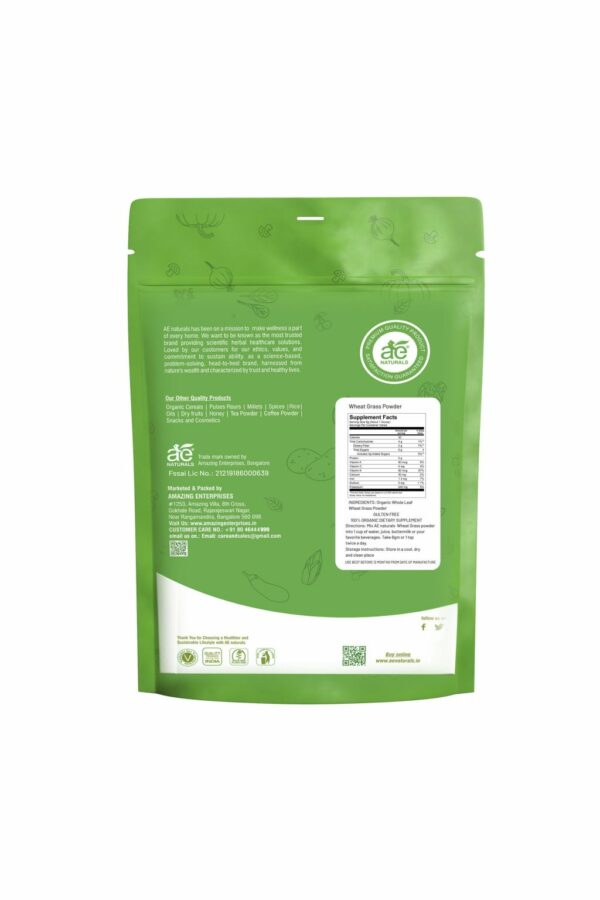 AE Naturals Wheat Grass Powder 100g - Image 2