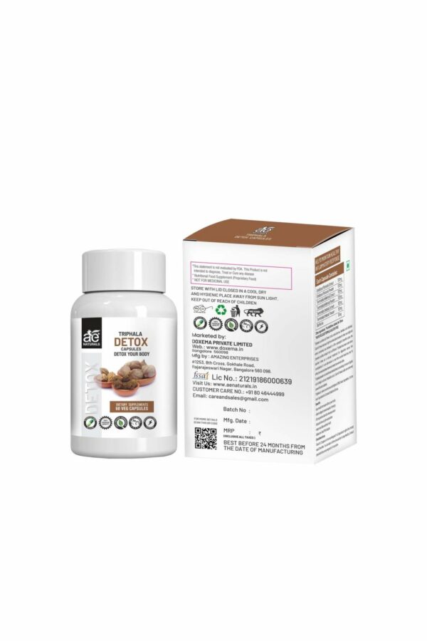 AE Naturals Thripala Body Cleanser And Detoxifier Capsules 60 Caps - Image 2