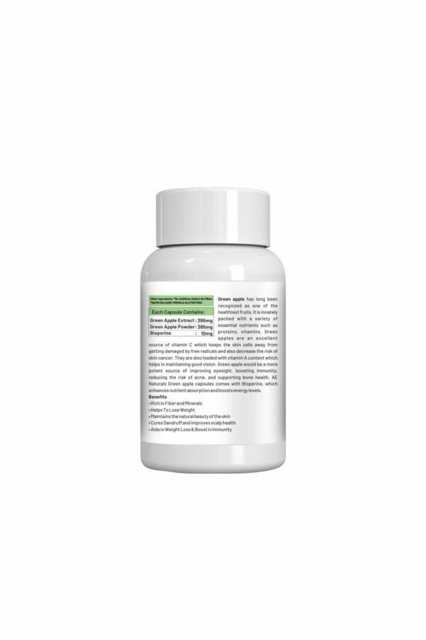 AE Naturals Green Apple Extract Capsules 60 Caps - Image 2