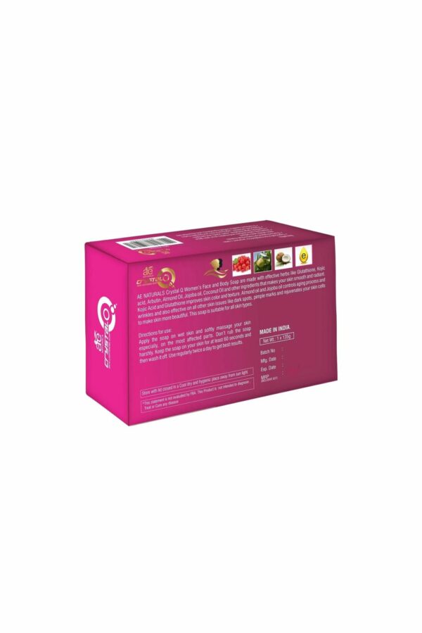 AE Naturals Crystal Q Skin Lightening Soap For Women 135g - Image 3