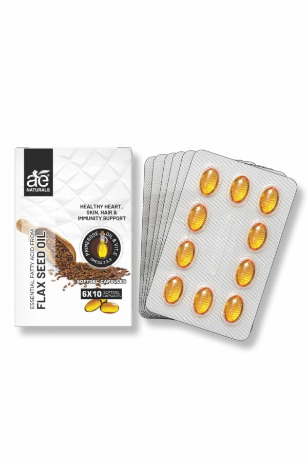 AE Naturals Flax Seed Oil Soft Gel Capsules - Image 3