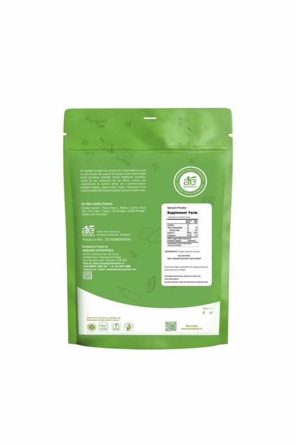 AE Naturals Spinach Powder 250g - Image 2