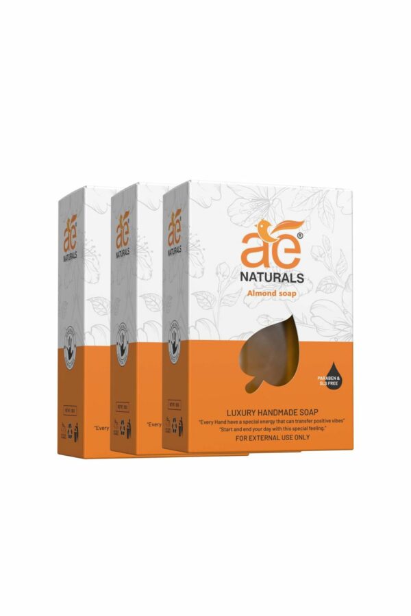 AE Naturals Handmade Almond With Glycerine Paraban Free 100g Pack of 3 - Image 2