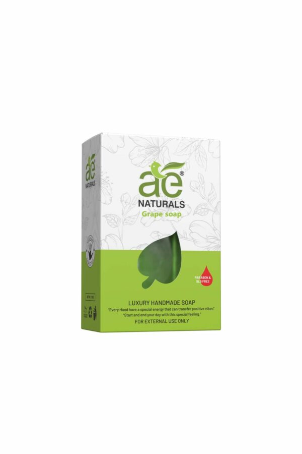 AE Naturals Handmade Grape Soap With Glycerine Paraban Free 100g Pack of 3