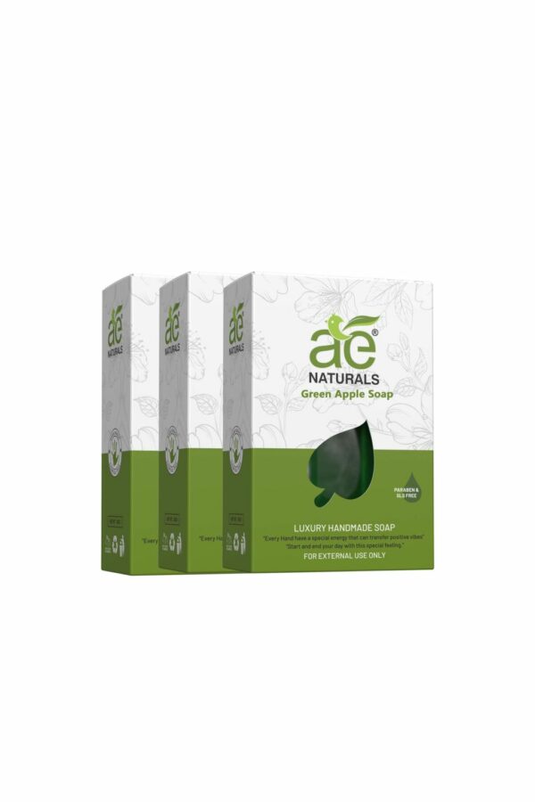 AE Naturals Handmade Green Apple With Glycerine Paraban Free 100g Pack of 3